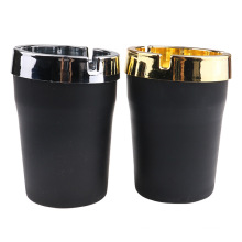 112mm black cylindrical car ashtray